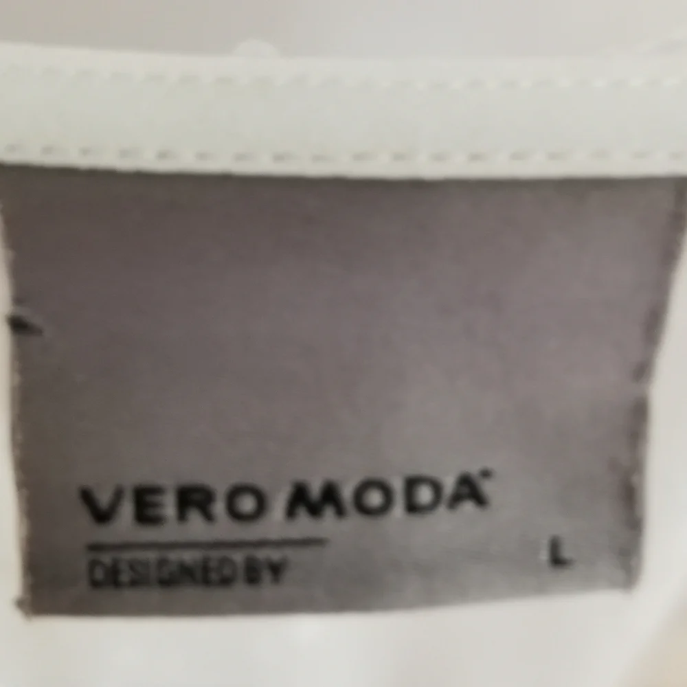 Vero Moda Semi Sheer Long Sleeve White Blouse - Sz L - Picture 2 of 4